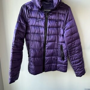 a.n.a Shiny Purple Packable Jacket